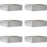 vidaXL Robovi trave 6 pcs srebrna 40 x 40 x 13 cm Nerjaveče jeklo | Shoptok.si