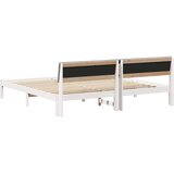  Okvir kreveta s uzglavljem Bijela i svijetlosiva 200 x 200 cm | shoptok.hr