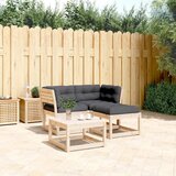 vidaXL 3-dijelni set vrtnih sofa od masivne borovine s jastucima Cijene
