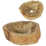  Umivaonik od fosilnog kamena 45 x 35 x 15 cm krem