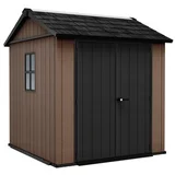 baštenska kućica newton plus wide 7x7,5, braon cu 261859