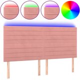  LED uzglavlje ružičasto 200x5x118/128 cm baršunasto | shoptok.hr