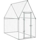  Kavez za kokoši srebrni 200 x 100 x 190 cm od pocinčanog čelika | Eponuda.com