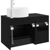  Set namještaja za kupaonicu 2 kom. Crni hrast Konstruirano drvo Crna 49,5 x 44,5 x 80 cm | Shoptok.si