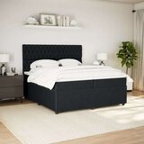 vidaXL Krevet s oprugama i madracem crni 200x200 cm baršunasti | shoptok.hr