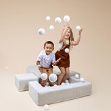 MeowBaby Igralište od krem korduro pjene 100x35x40 cm Montessori - | shoptok.hr