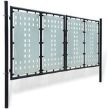 vidaXL Enojna ograjna vrata 300x175 cm črna | Shoptok.si