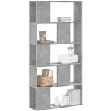 vidaXL Regal za knjige 5 razina boja betona 80,5x23,5x162,5 cm drveni | shoptok.hr