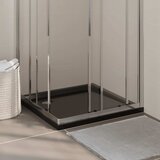  Četvrtasta tuš-kada ABS crna 80 x 80 cm | shoptok.hr