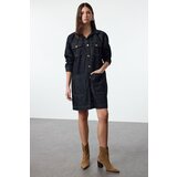 Trendyol Dark Blue Regular Denim Trench Coat | shoptok.hr