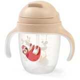BabyOno neprolijevajuća čaša sa slamkom, bež | shoptok.hr