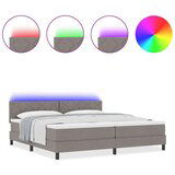 Box spring krevet Sivo-smeđa 200 x 200 cm tkanina | shoptok.hr