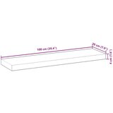  Plutajuća polica s uljnim premazom 100x20x4 cm od drva bagrema | shoptok.hr