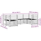  Set vanjskih sofa 6 pcs Bijela 245 x 126,5 x 73 cm | shoptok.hr
