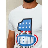 DStreet T-shirt męski z nadrukiem biały | Shoptok.si