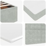 vidaXL okvir kreveta s madracima svijetlosivi 90x200cm baršunasti | shoptok.hr
