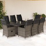  9-dijelni vrtni blagovaonski set sivi od poliratana | shoptok.hr