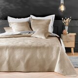 Douceur d intérieur Svetlo rjav žameten komplet pregrinjala in prevleke za vzglavnik 240x260 cm Solange – | Shoptok.si