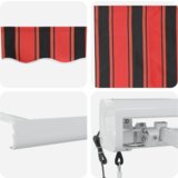 vidaXL Ročno retraktibilni nadstrešek rumene in oranžne barve 400x350 cm | Shoptok.si