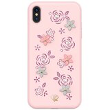  Maskica ukrašena orginalnim Swarovski kristalima Kingxbar Petal za iPhone XS Max - pink | shoptok.hr