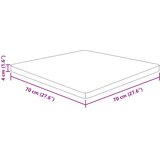  Četvrtasta stolna ploča smeđa 70x70x4 cm tretirana hrastovina | shoptok.hr