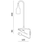 Fleksibilna stona lampa sa stezaljkom PLANTY 1xE27/30W/230V bela | Eponuda.com