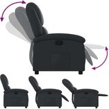  Naslonjač od prave kože crni | shoptok.hr