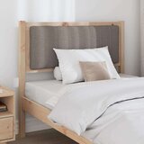 vidaXL Tapecirano vzglavje Rjava 90 cm Masivna borovina in tkanina | Shoptok.si