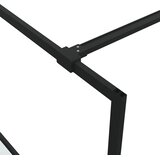 Pregrada za tuš crna 80 x 195 cm s napola mutnim staklom ESG | shoptok.hr