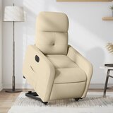 Maison Chic Električni naslanjač - Relax naslanjač s funkcijo vstajanja krem blago, (22061254) | Shoptok.si