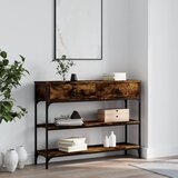 vidaXL Konzolna mizica dimljen hrast 100x25x75 cm inženirski les Cene
