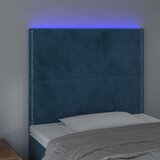  Posteljno vzglavje temno modro 100x5x118/128 cm žamet | Shoptok.si