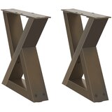  Noge za klub stolić 2 kom. Prirodni čelik 40 x (30-31,3) cm Čelik | shoptok.hr
