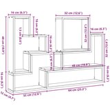 vidaXL Stenska polica bela 96x12x64 cm iverna plošča | Shoptok.si