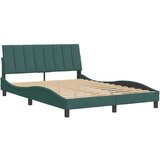  Okvir za krevet s uzglavljem tamnozeleni 140x190 cm baršunasti | shoptok.hr