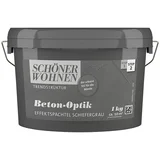 Trendstruktur Kit z efektom z betonskim videzom (Skrilasto sive barve, 1 kg, Mat)