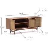 Kave Home Smeđa niska komoda u dekoru oraha 180x73 cm Elan – | shoptok.hr