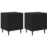  Nočna omarica s predalom 2 pcs Črni hrast 40 x 35 x 47.5 cm, (5000069593) | Shoptok.si