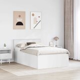  Krevetna konstrukcija Bijelo 135 x 190 cm Konstruirano drvo | shoptok.hr