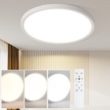 Nettlife Stropna svetilka Ploska LED stropna svetilka - Ø30cm Kopalniška svetilka Kuhinjska svetilka Zatemnljiva okrogla bela 24W, (22111294) | Shoptok.si