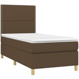  box spring s madracem LED tamnosmeđi 90x190 cm tkanina | shoptok.hr