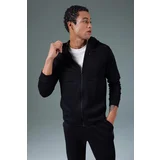 Defacto Fit Slim Fit Zippered Scuba Diving Fabric Cardigan