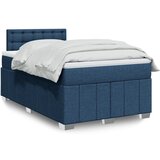 vidaXL Krevet s oprugama i madracem plavi 120 x 200 cm od tkanine | shoptok.hr