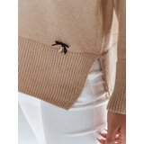 DStreet amski sweter z dekoltem V VERALIA kamelowy | shoptok.hr