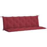  Jastuk za vrtnu klupu boja vina 180x(50+50)x7 cm tkanina Oxford | shoptok.hr