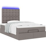vidaXL Otomanski posteljni okvir z vzmetnico taupe 120x200 cm blago | Shoptok.si