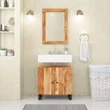  Ogledalo 70 x 50 cm od masivnog bagremovog drva i stakla Slike