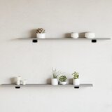  The Living Store Stenske police 4 kosi siva sonoma 100x10x1,5 cm inženirski les - Stenska Polica, (21503064) | Shoptok.si