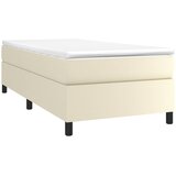  s oprugama i madracem krem 90 x 200 cm od umjetne kože | shoptok.hr