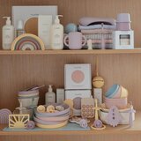 Mushie silikonska zobna ščetka flower blush | Shoptok.si